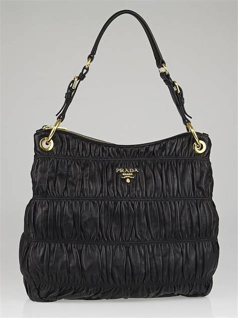 PRADA Nappa Gaufre Hobo Nero Black 225926 